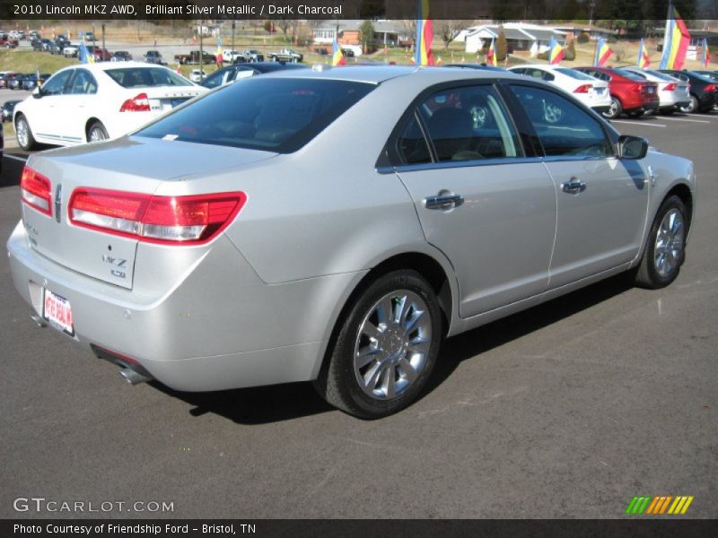 Brilliant Silver Metallic / Dark Charcoal 2010 Lincoln MKZ AWD