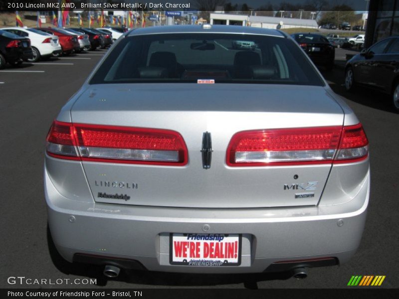 Brilliant Silver Metallic / Dark Charcoal 2010 Lincoln MKZ AWD