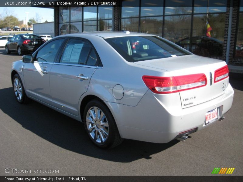 Brilliant Silver Metallic / Dark Charcoal 2010 Lincoln MKZ AWD