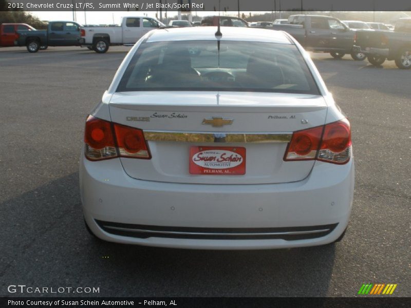 Summit White / Jet Black/Sport Red 2012 Chevrolet Cruze LT/RS