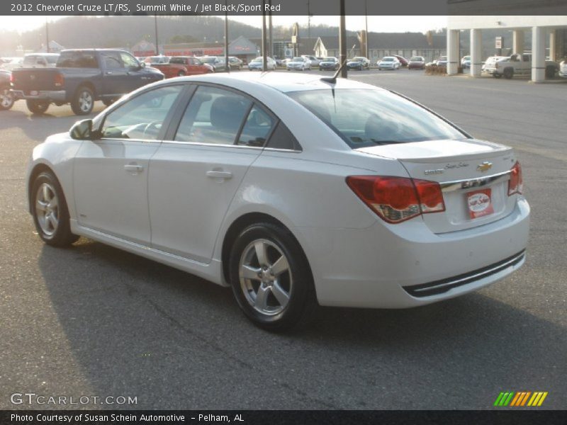 Summit White / Jet Black/Sport Red 2012 Chevrolet Cruze LT/RS