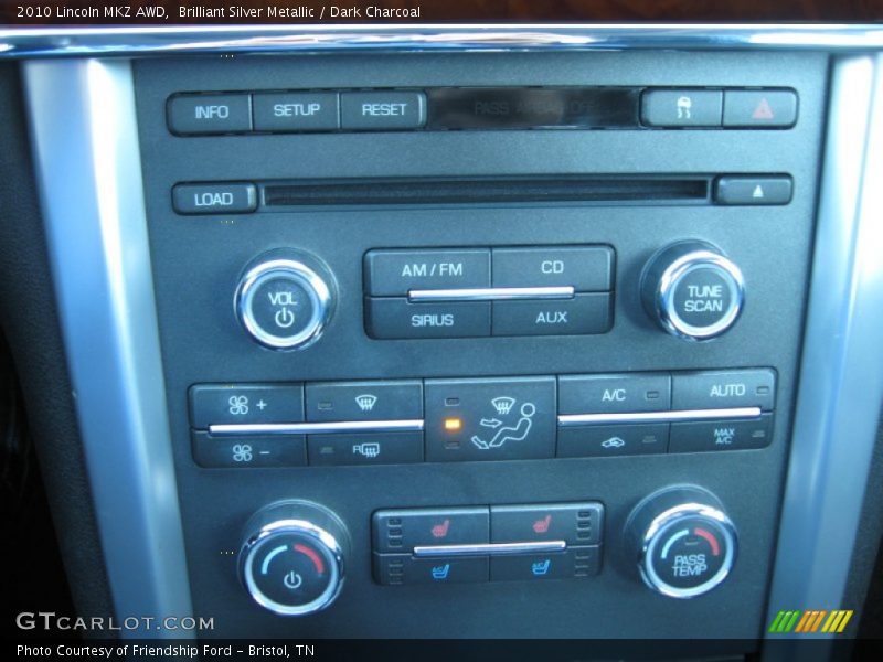 Brilliant Silver Metallic / Dark Charcoal 2010 Lincoln MKZ AWD
