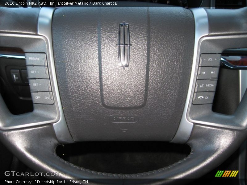 Brilliant Silver Metallic / Dark Charcoal 2010 Lincoln MKZ AWD