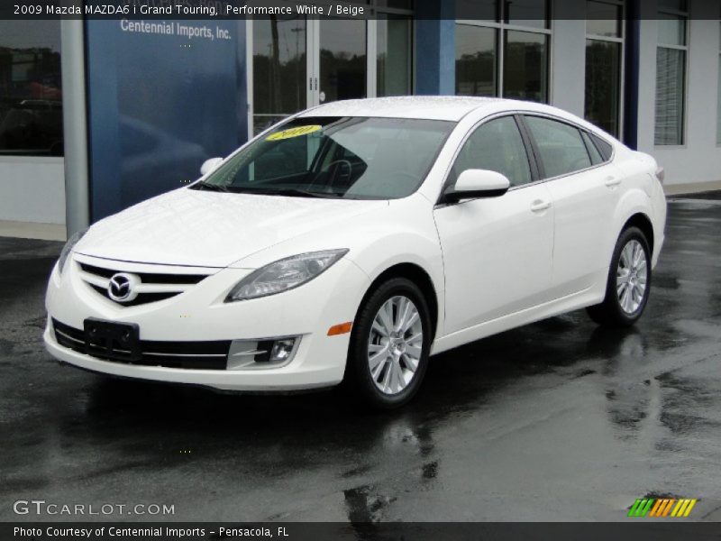 Performance White / Beige 2009 Mazda MAZDA6 i Grand Touring