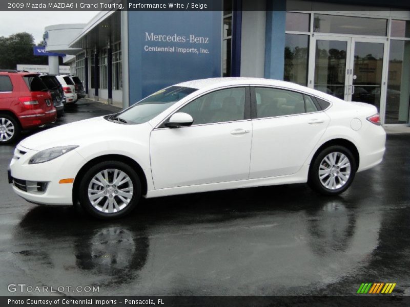 Performance White / Beige 2009 Mazda MAZDA6 i Grand Touring