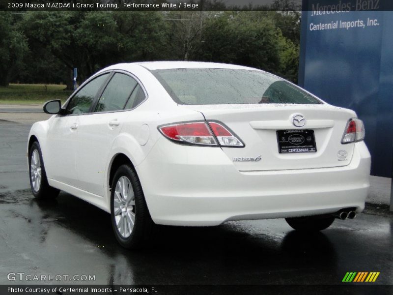 Performance White / Beige 2009 Mazda MAZDA6 i Grand Touring
