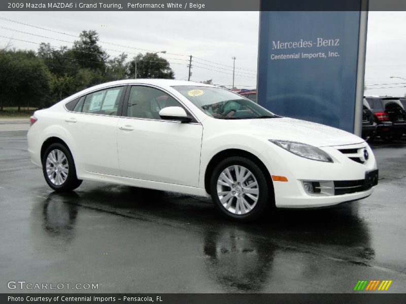 Performance White / Beige 2009 Mazda MAZDA6 i Grand Touring