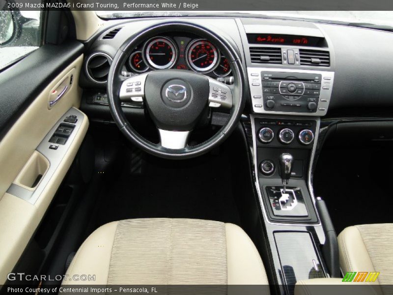 Performance White / Beige 2009 Mazda MAZDA6 i Grand Touring