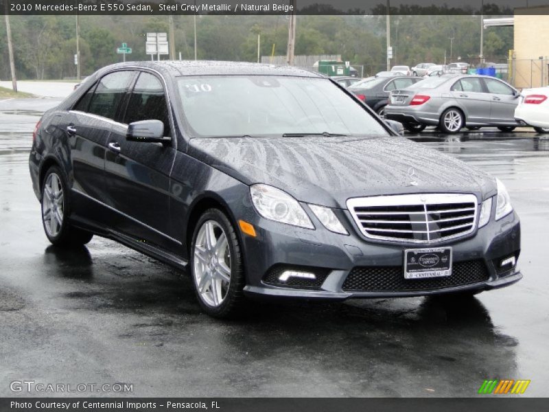 Steel Grey Metallic / Natural Beige 2010 Mercedes-Benz E 550 Sedan