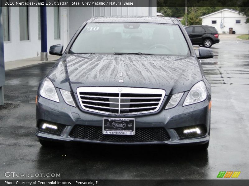 Steel Grey Metallic / Natural Beige 2010 Mercedes-Benz E 550 Sedan