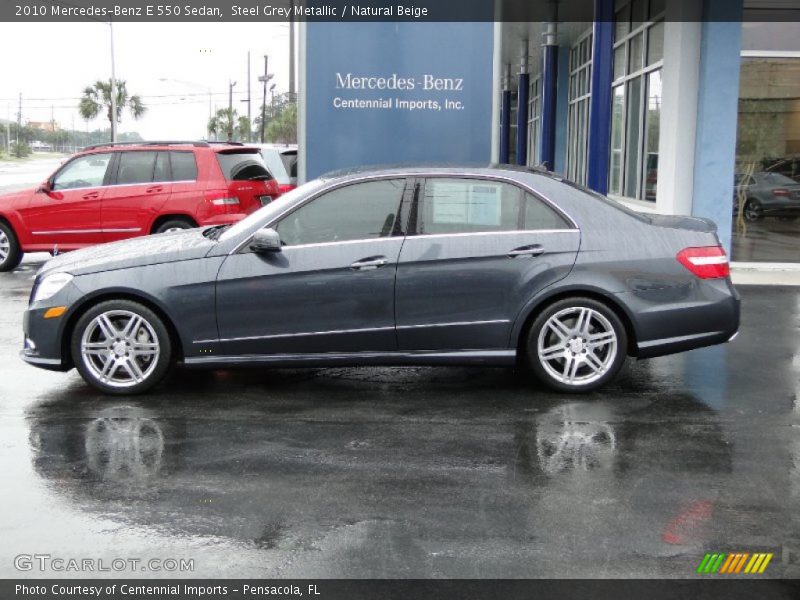 Steel Grey Metallic / Natural Beige 2010 Mercedes-Benz E 550 Sedan