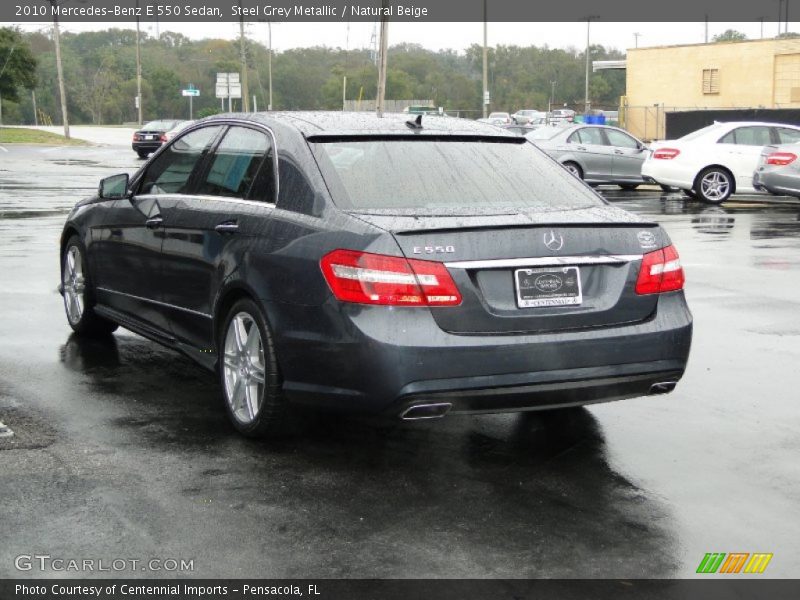 Steel Grey Metallic / Natural Beige 2010 Mercedes-Benz E 550 Sedan