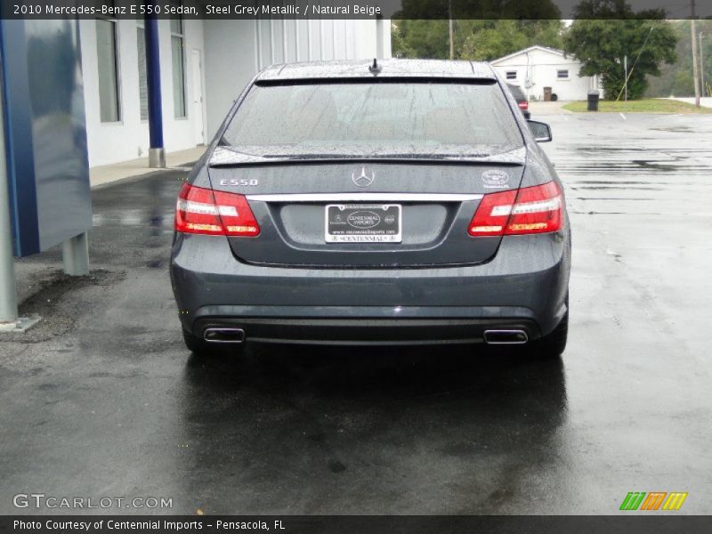 Steel Grey Metallic / Natural Beige 2010 Mercedes-Benz E 550 Sedan