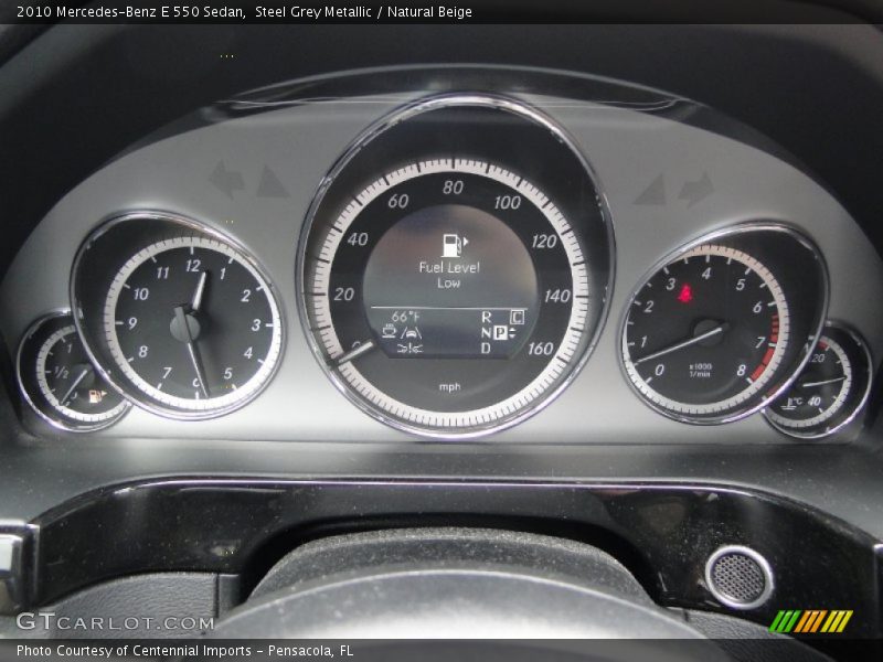 Steel Grey Metallic / Natural Beige 2010 Mercedes-Benz E 550 Sedan