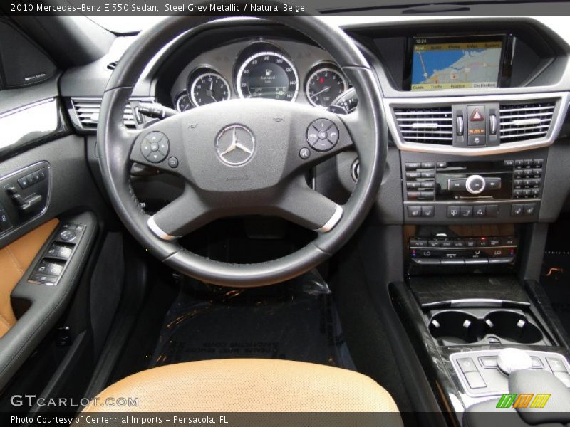 Steel Grey Metallic / Natural Beige 2010 Mercedes-Benz E 550 Sedan