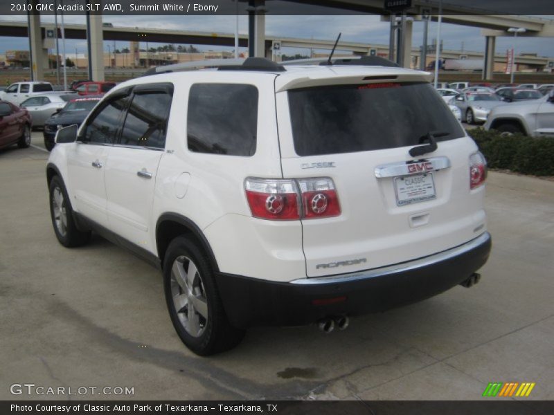 Summit White / Ebony 2010 GMC Acadia SLT AWD