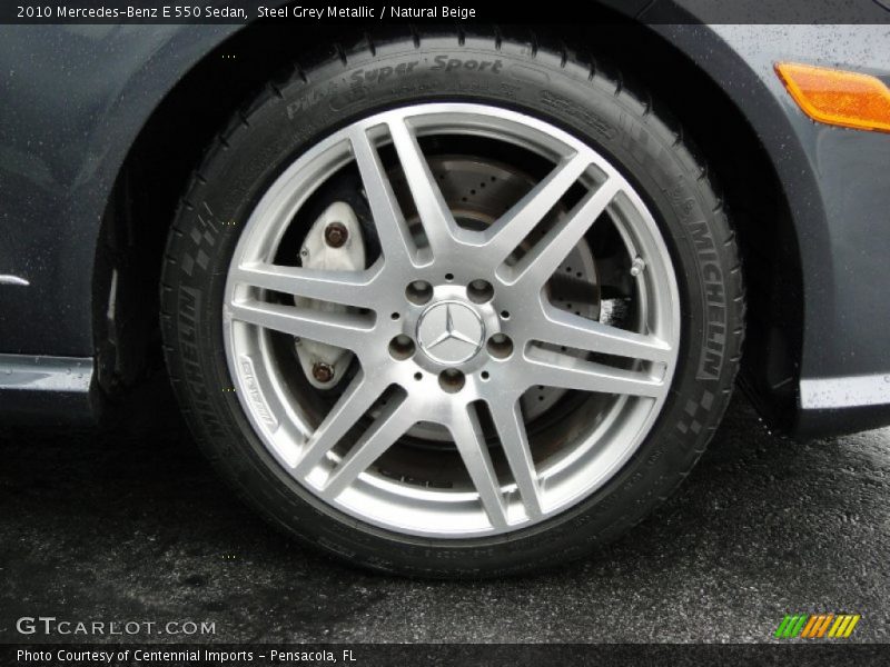Steel Grey Metallic / Natural Beige 2010 Mercedes-Benz E 550 Sedan