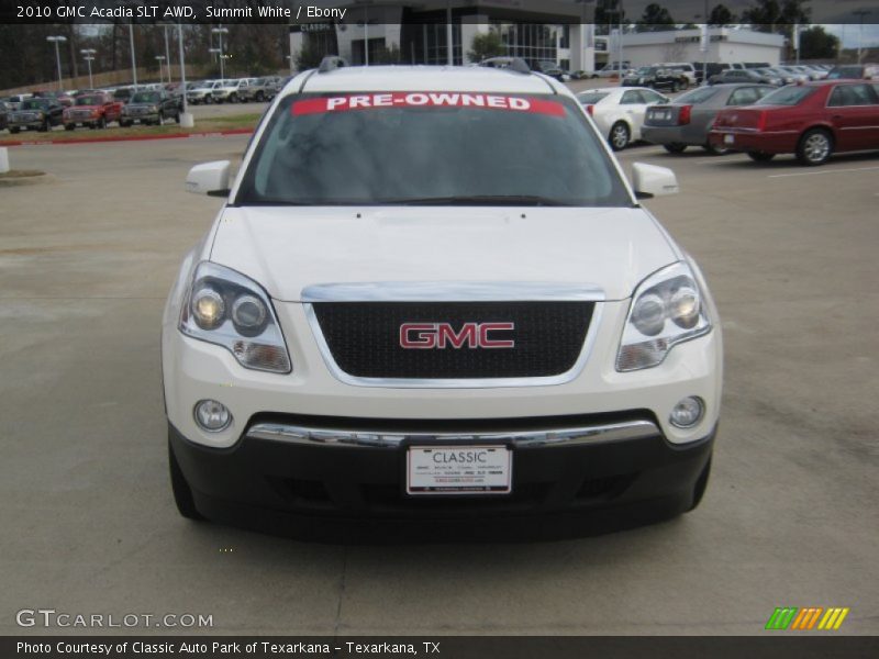 Summit White / Ebony 2010 GMC Acadia SLT AWD