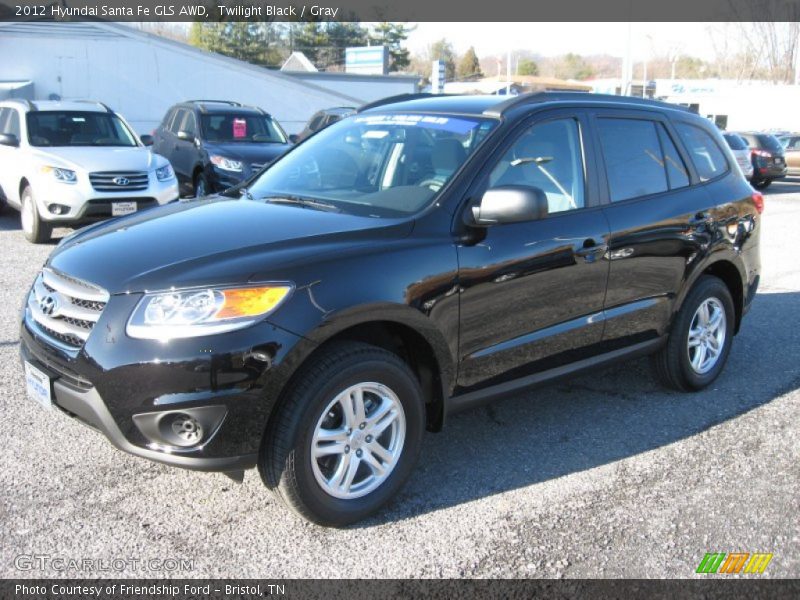 Twilight Black / Gray 2012 Hyundai Santa Fe GLS AWD
