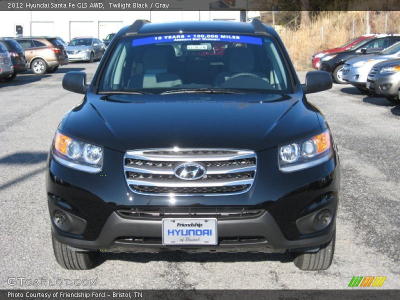 Twilight Black / Gray 2012 Hyundai Santa Fe GLS AWD