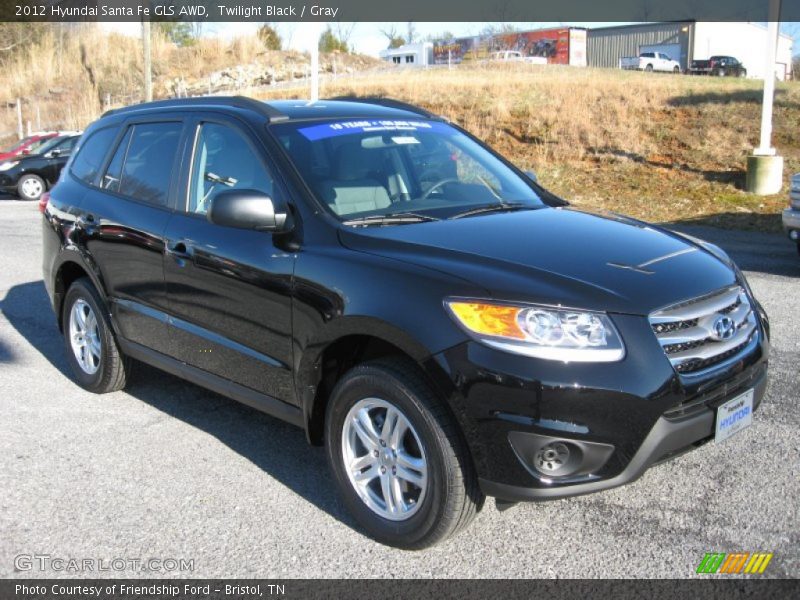 Twilight Black / Gray 2012 Hyundai Santa Fe GLS AWD