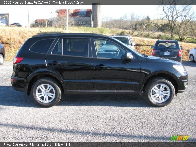 Twilight Black / Gray 2012 Hyundai Santa Fe GLS AWD