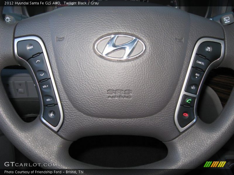 Twilight Black / Gray 2012 Hyundai Santa Fe GLS AWD