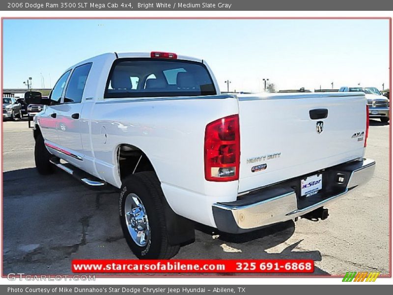 Bright White / Medium Slate Gray 2006 Dodge Ram 3500 SLT Mega Cab 4x4
