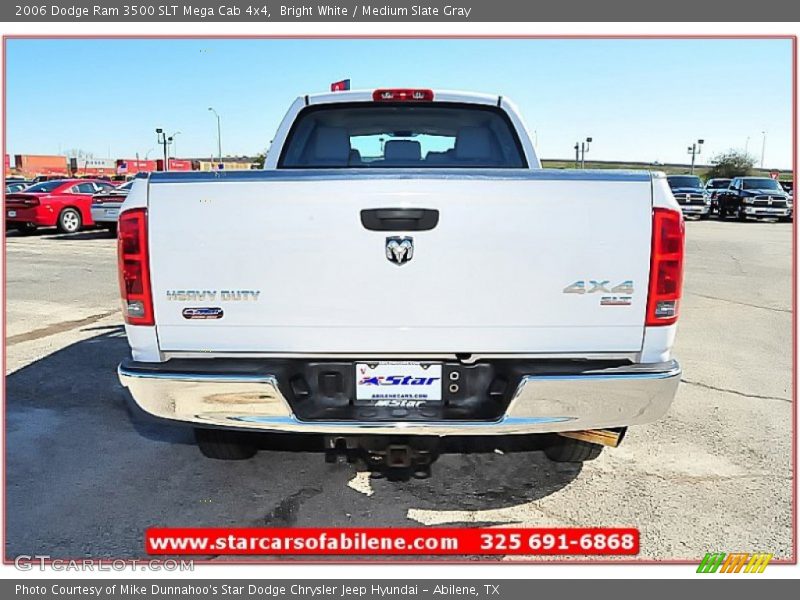 Bright White / Medium Slate Gray 2006 Dodge Ram 3500 SLT Mega Cab 4x4