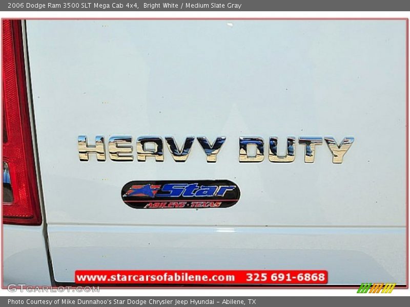 Bright White / Medium Slate Gray 2006 Dodge Ram 3500 SLT Mega Cab 4x4