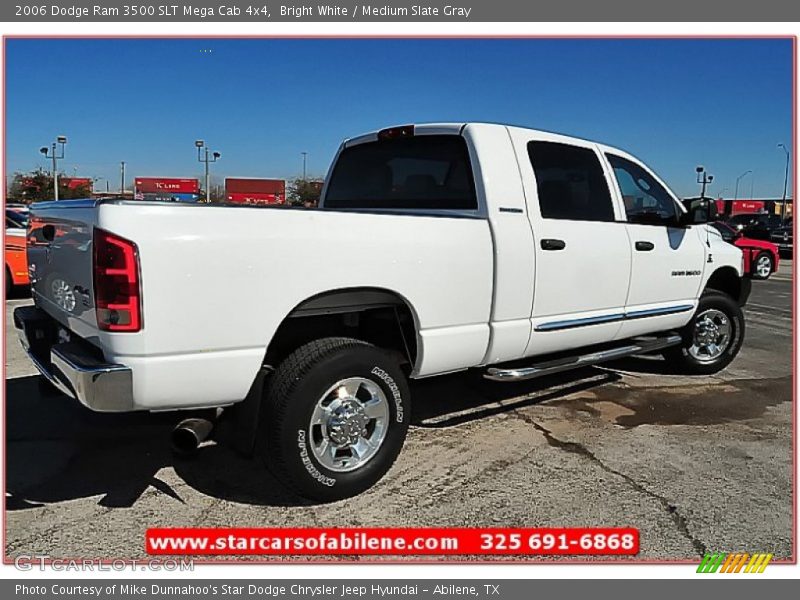 Bright White / Medium Slate Gray 2006 Dodge Ram 3500 SLT Mega Cab 4x4