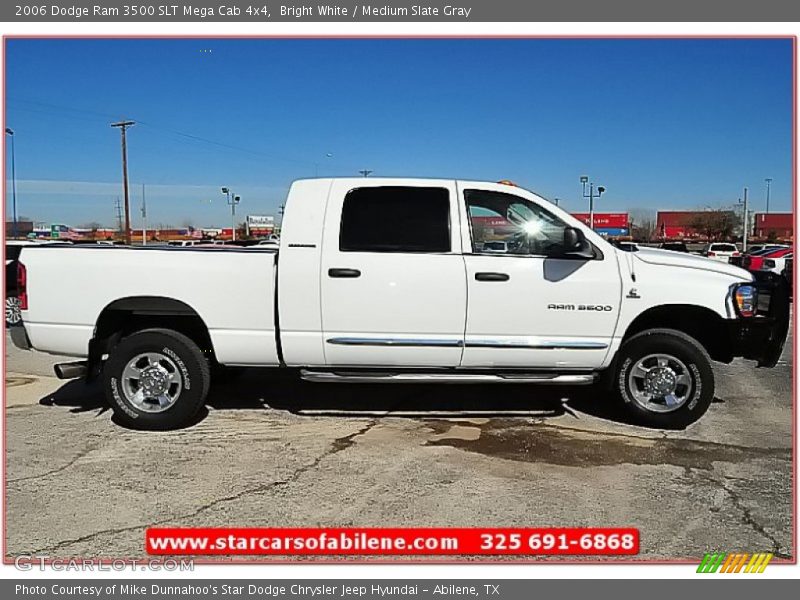 Bright White / Medium Slate Gray 2006 Dodge Ram 3500 SLT Mega Cab 4x4