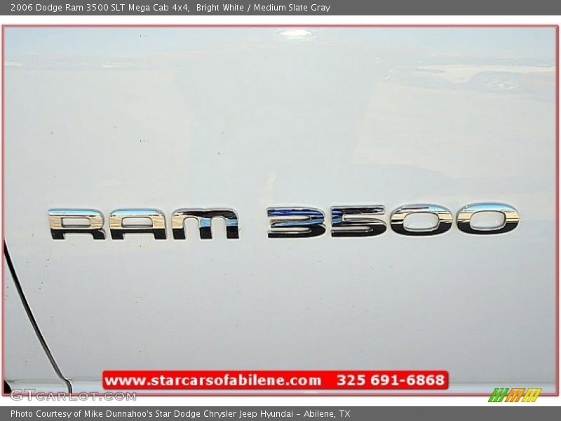 Bright White / Medium Slate Gray 2006 Dodge Ram 3500 SLT Mega Cab 4x4