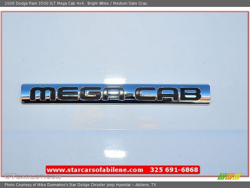 Bright White / Medium Slate Gray 2006 Dodge Ram 3500 SLT Mega Cab 4x4