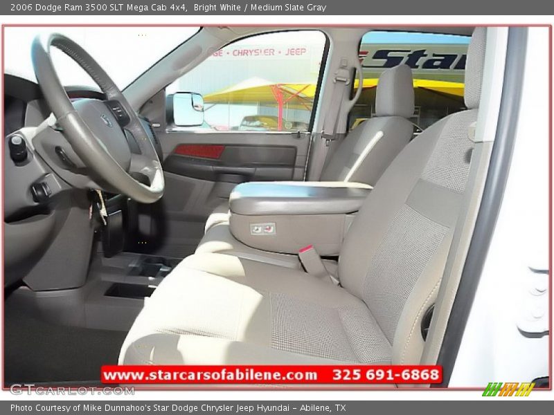 Bright White / Medium Slate Gray 2006 Dodge Ram 3500 SLT Mega Cab 4x4