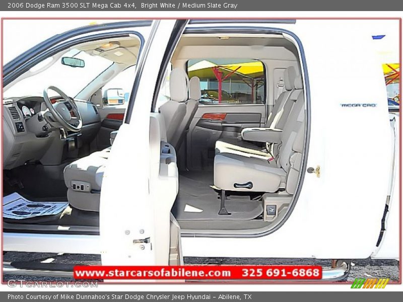 Bright White / Medium Slate Gray 2006 Dodge Ram 3500 SLT Mega Cab 4x4