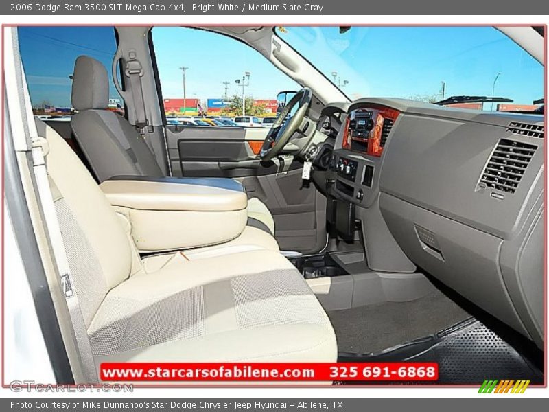 Bright White / Medium Slate Gray 2006 Dodge Ram 3500 SLT Mega Cab 4x4