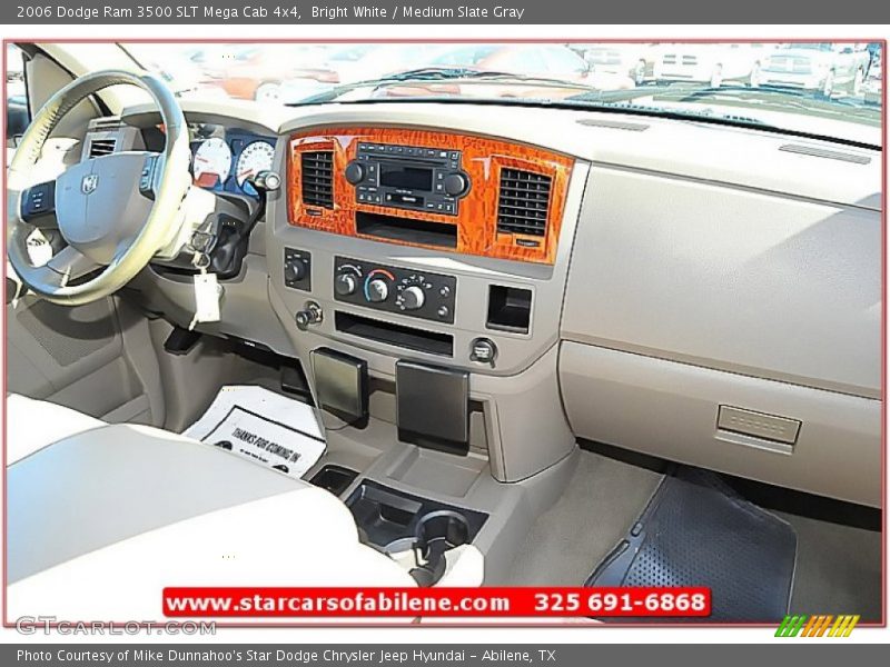 Bright White / Medium Slate Gray 2006 Dodge Ram 3500 SLT Mega Cab 4x4