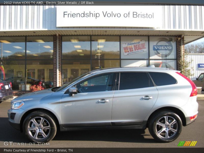 Electric Silver Metallic / Off Black 2012 Volvo XC60 T6 AWD