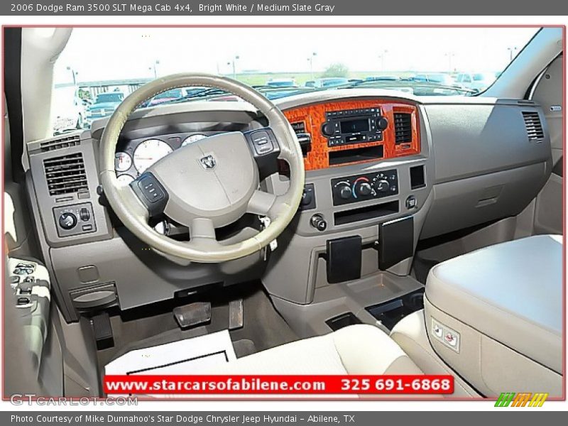 Bright White / Medium Slate Gray 2006 Dodge Ram 3500 SLT Mega Cab 4x4