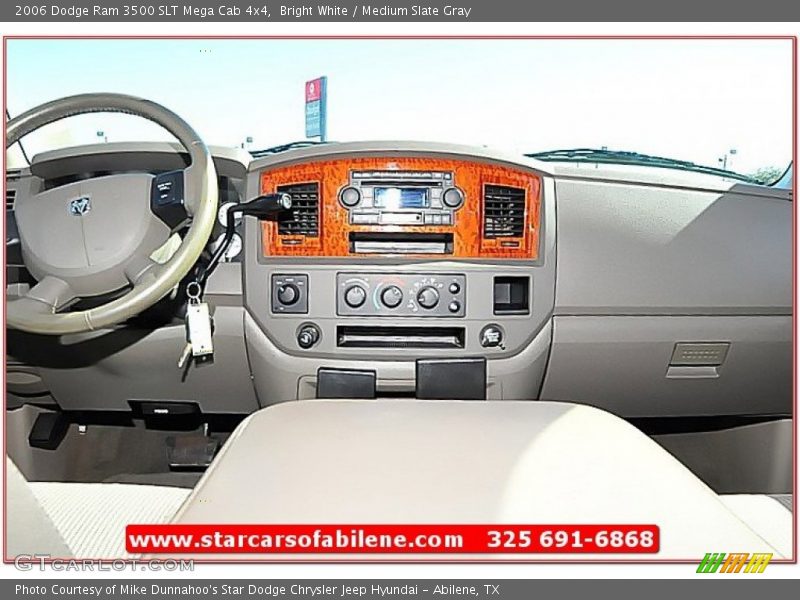 Bright White / Medium Slate Gray 2006 Dodge Ram 3500 SLT Mega Cab 4x4
