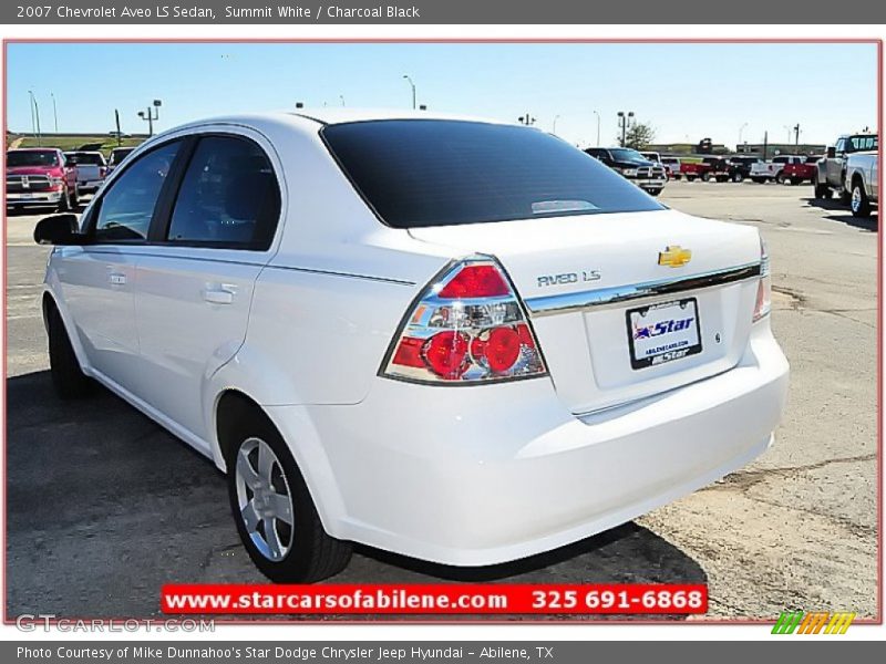 Summit White / Charcoal Black 2007 Chevrolet Aveo LS Sedan