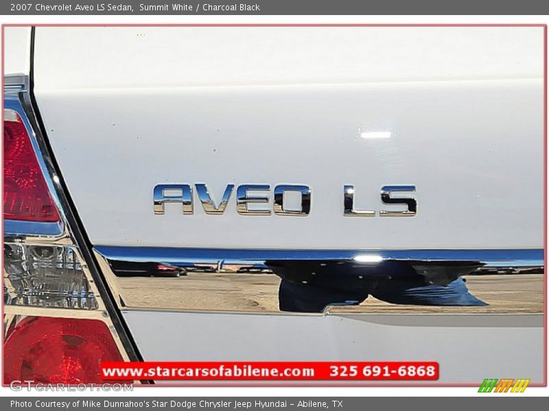Summit White / Charcoal Black 2007 Chevrolet Aveo LS Sedan