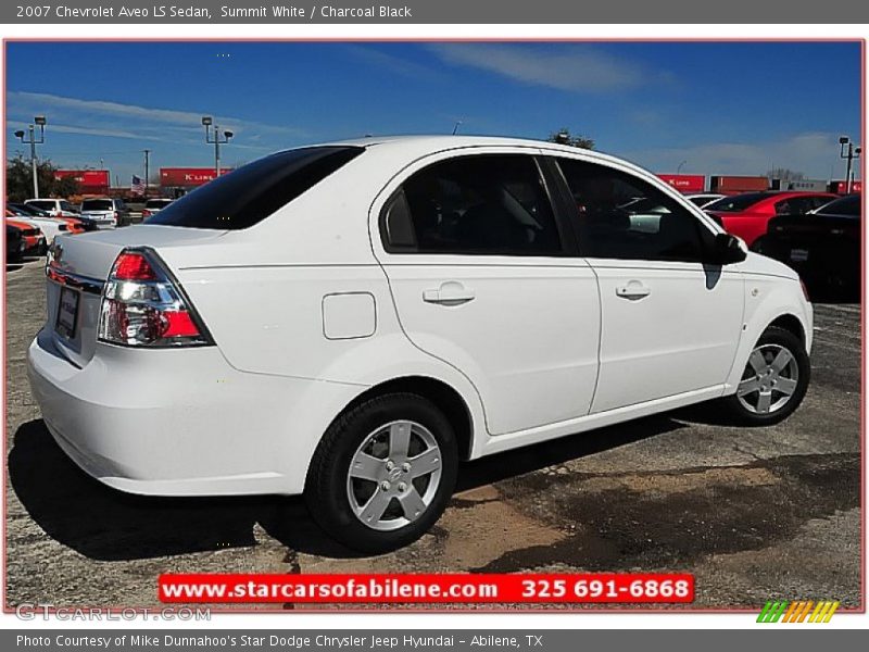 Summit White / Charcoal Black 2007 Chevrolet Aveo LS Sedan