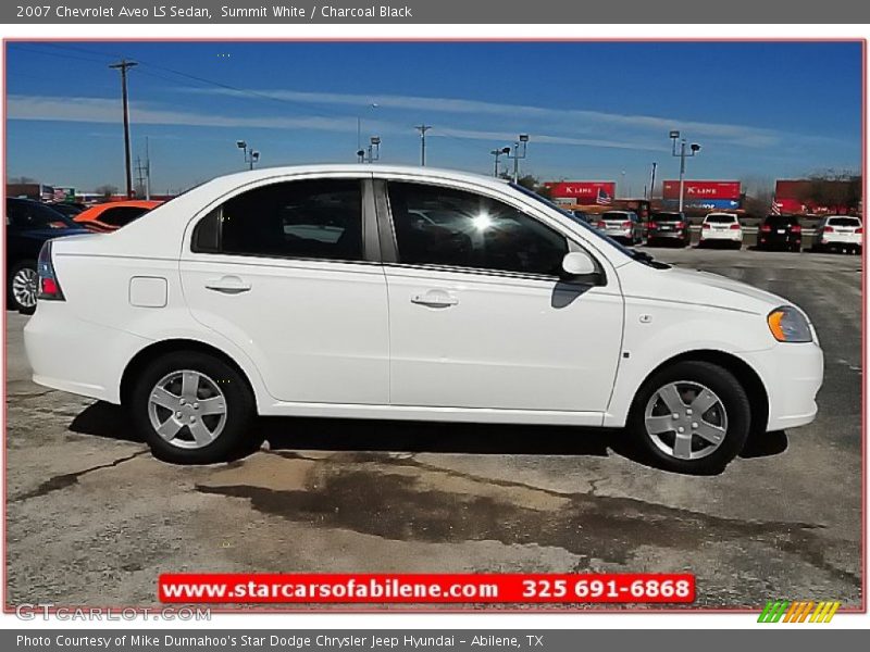 Summit White / Charcoal Black 2007 Chevrolet Aveo LS Sedan