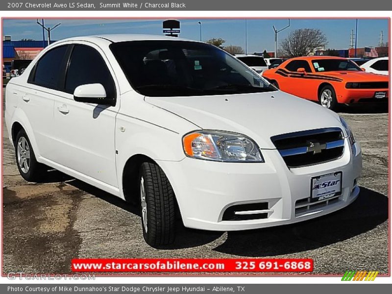 Summit White / Charcoal Black 2007 Chevrolet Aveo LS Sedan