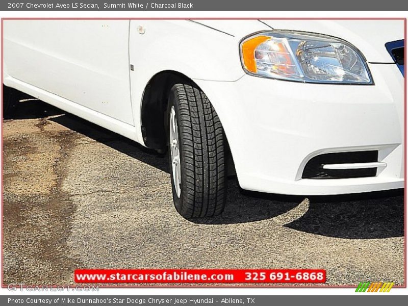 Summit White / Charcoal Black 2007 Chevrolet Aveo LS Sedan