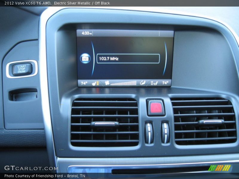 Electric Silver Metallic / Off Black 2012 Volvo XC60 T6 AWD