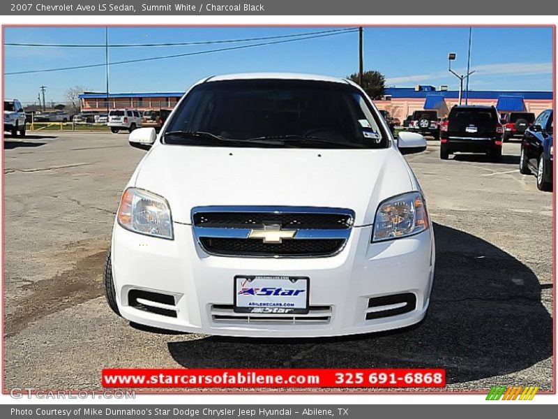Summit White / Charcoal Black 2007 Chevrolet Aveo LS Sedan