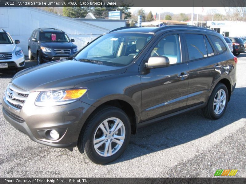 Cabo Bronze / Beige 2012 Hyundai Santa Fe Limited V6 AWD